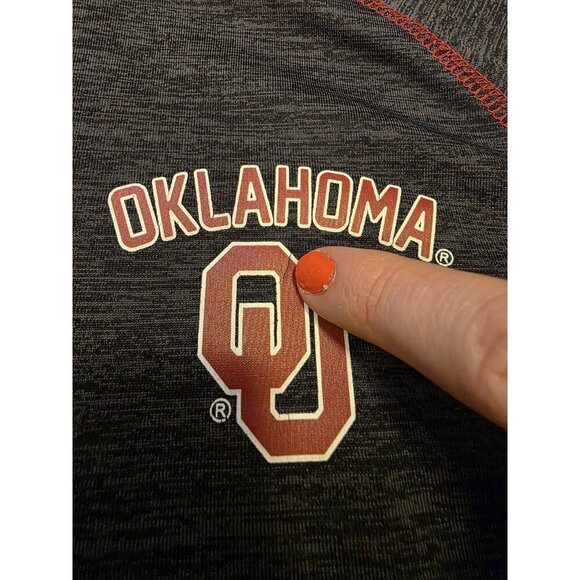 Oklahoma Sooners Colosseum 1/4 Zip Mens M Long Sleeve Pullover Dk‎ Gray Thumb - Picture 5 of 8